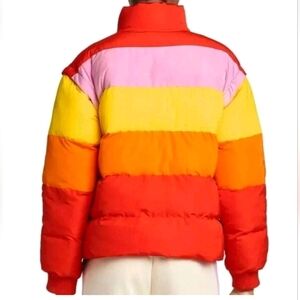 Lego Puffer Coat Women's S Multicolored Jacket Removable Sleeves